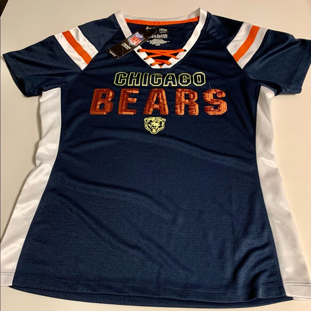NWT Chicago Bears NFL womens jersey with bling! Size medium.